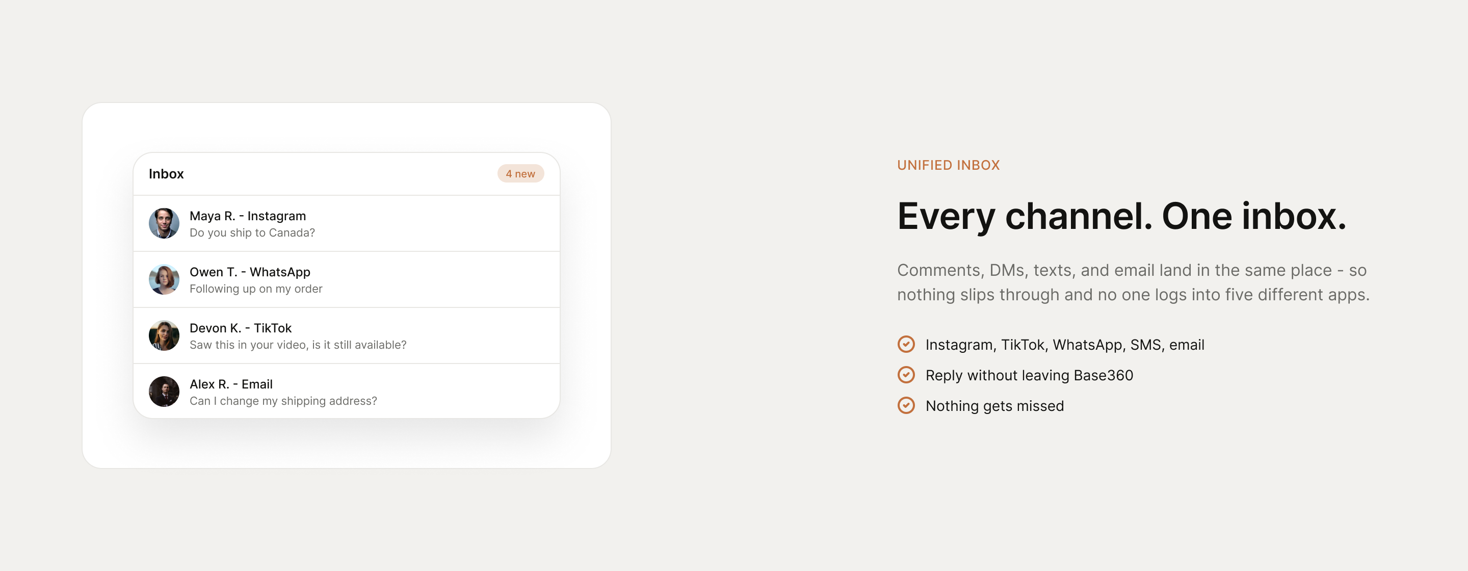 Unified Inbox feature