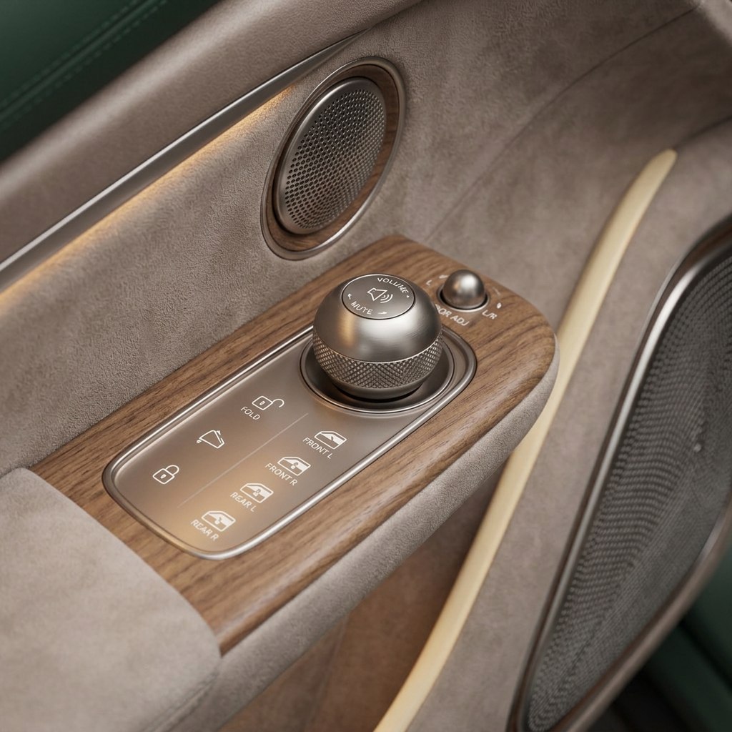 Door control panel close-up