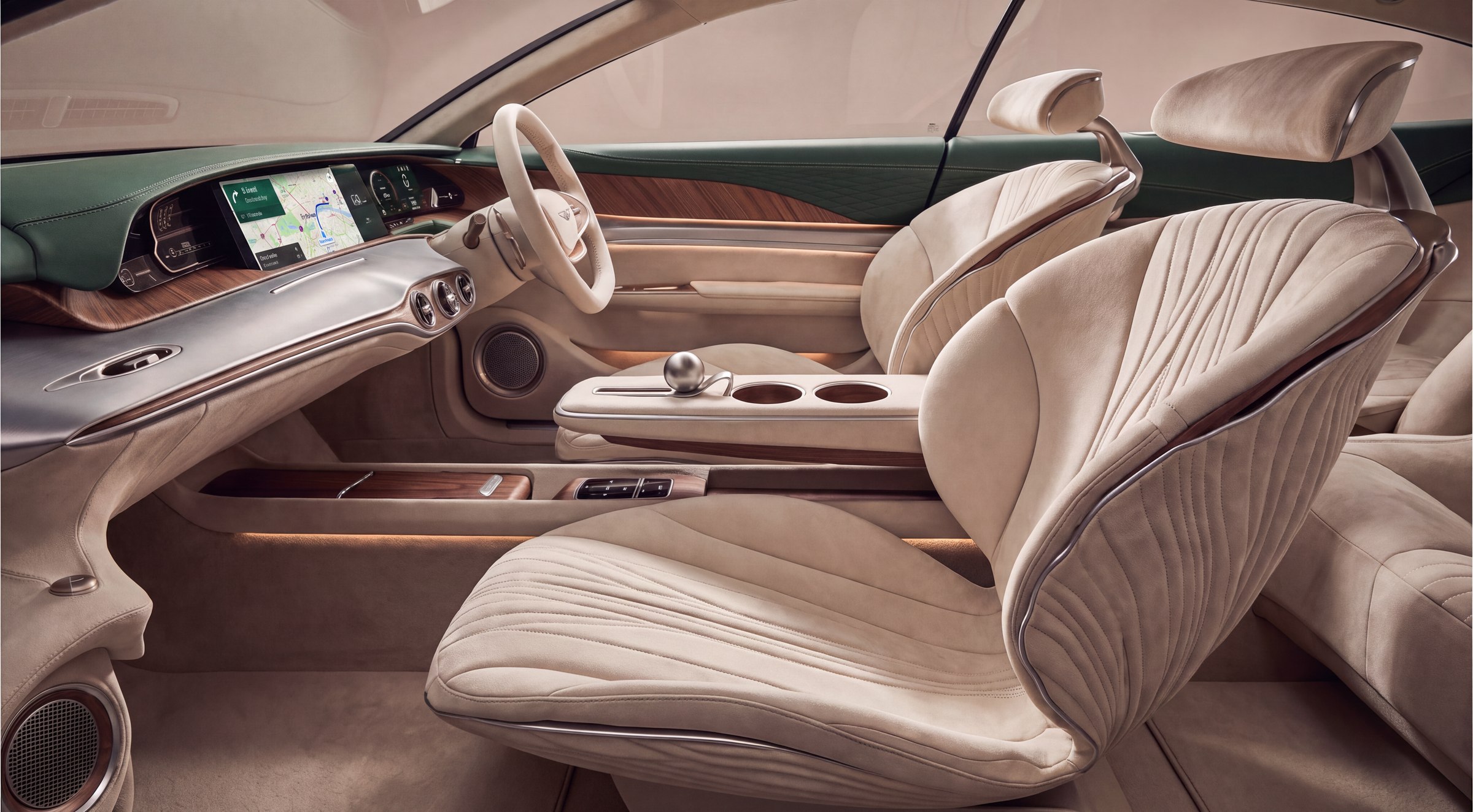 Interior — dashboard display with navigation interface