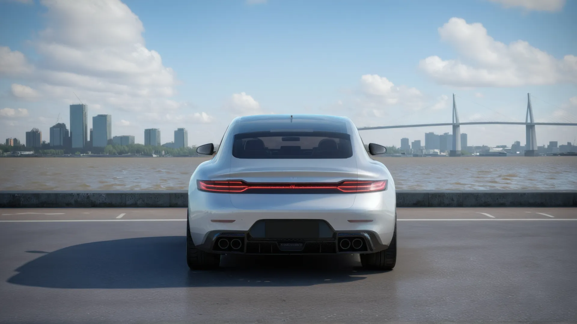 Visualization — rear, Rotterdam skyline